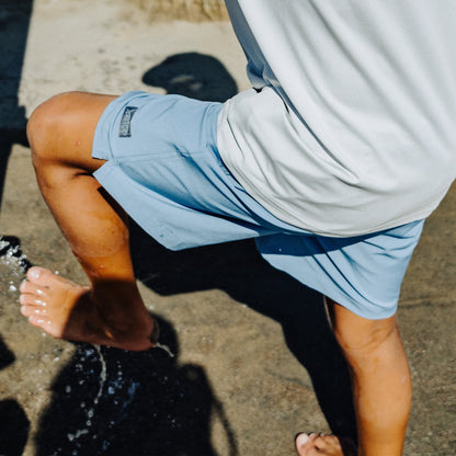 AFTCO Youth Strike Printed Swim Shorts Aqa Glass