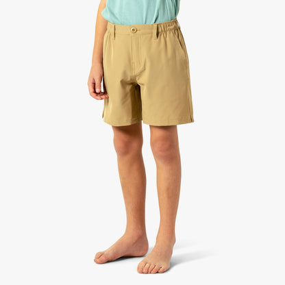 AFTCO Youth Everyday Stretch Fishing Shorts Dark Sand