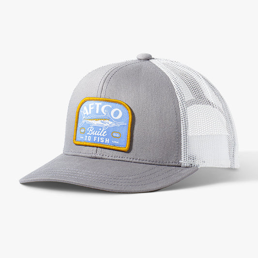 AFTCO Youth Trilogy Fishing Trucker Hat Silver
