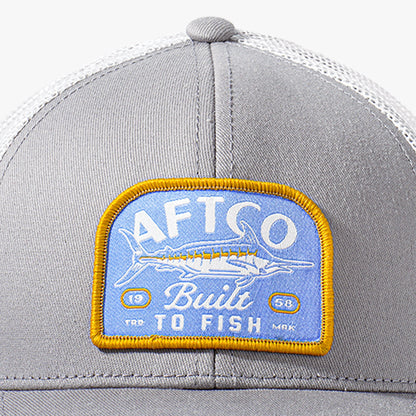 AFTCO Youth Trilogy Fishing Trucker Hat Silver