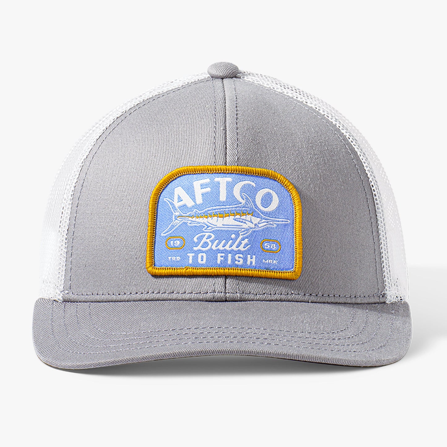 AFTCO Youth Trilogy Fishing Trucker Hat Silver