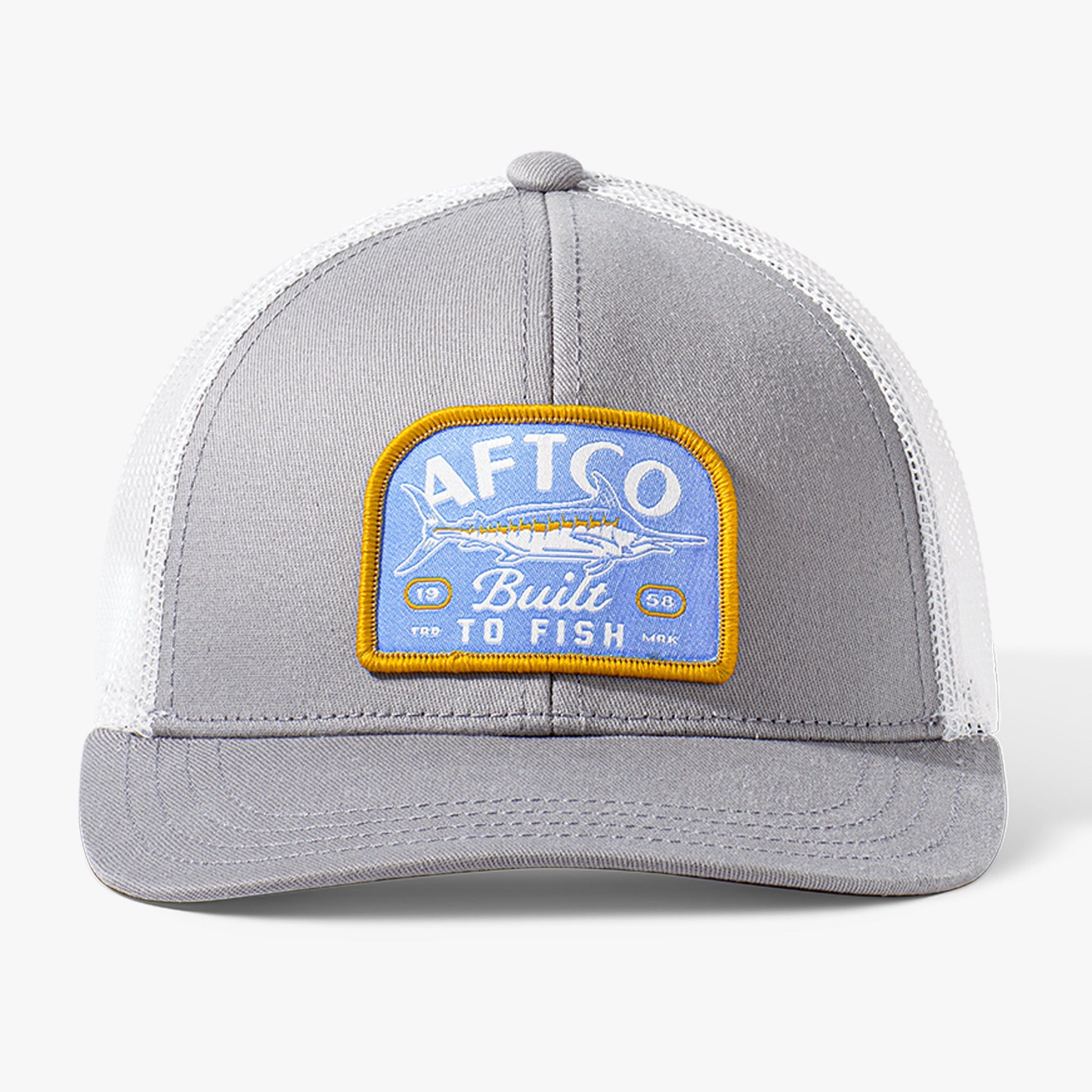 AFTCO Youth Trilogy Fishing Trucker Hat Silver