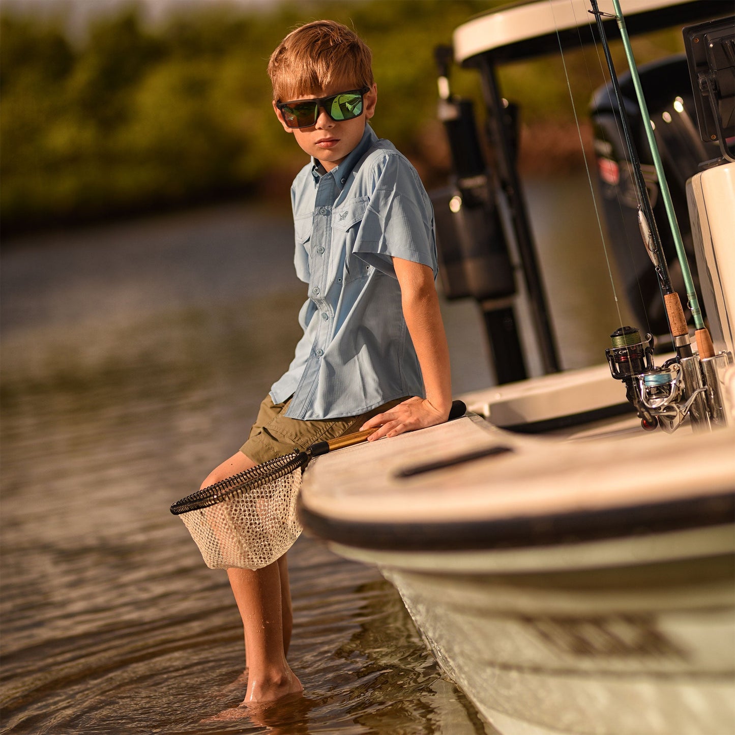 AFTCO Kids Original Fishing Shorts Splish Splash