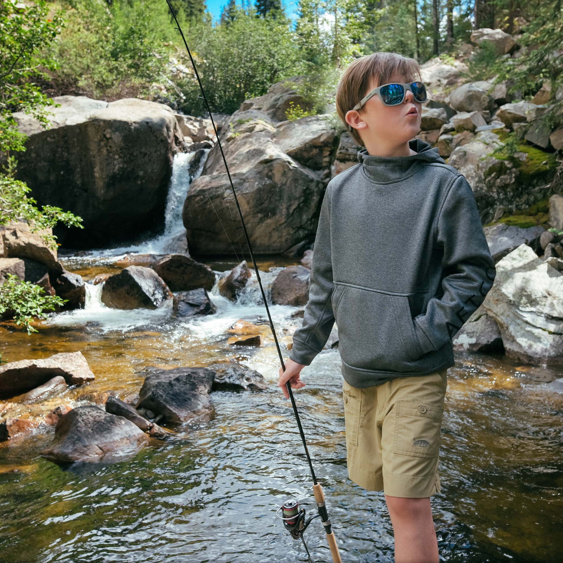 AFTCO Kids Original Fishing Shorts Splish Splash