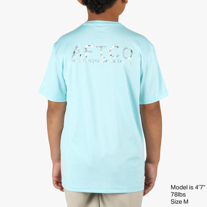 AFTCO Youth Samurai SS Performance Shirt Steel Heather