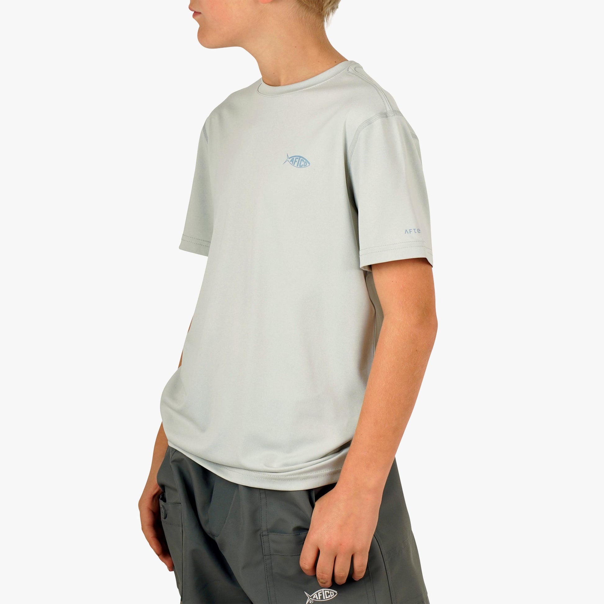 AFTCO Youth Samurai SS Performance Shirt Steel Heather