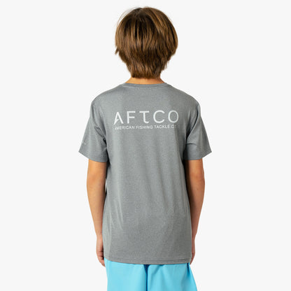 AFTCO Youth Samurai SS Performance Shirt Steel Heather