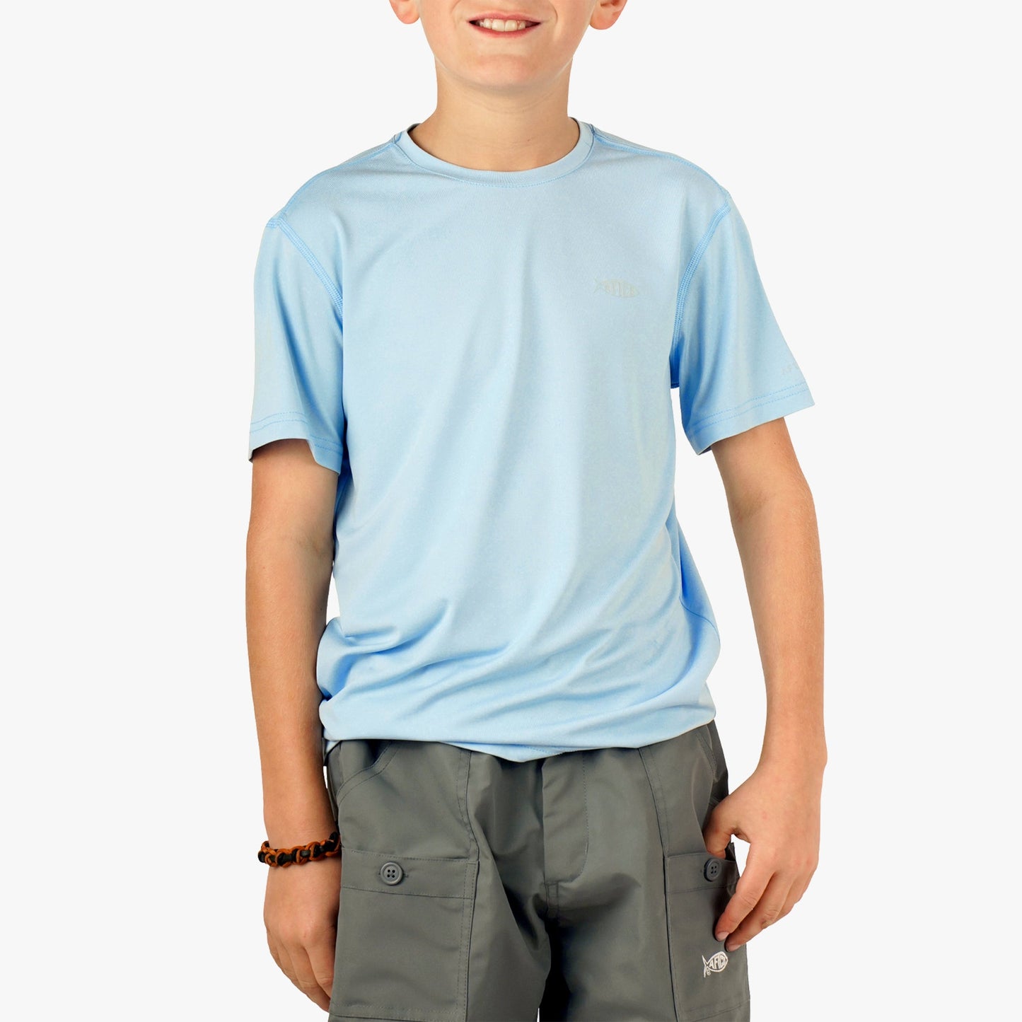 AFTCO Youth Samurai SS Performance Shirt Steel Heather