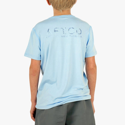 AFTCO Youth Samurai SS Performance Shirt Steel Heather