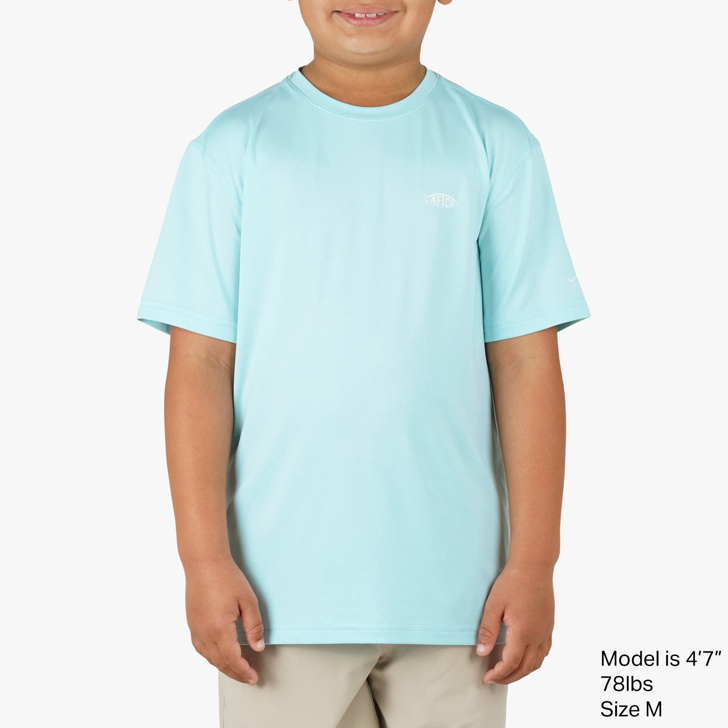 AFTCO Youth Samurai SS Performance Shirt Steel Heather