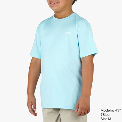 AFTCO Youth Samurai SS Performance Shirt Steel Heather