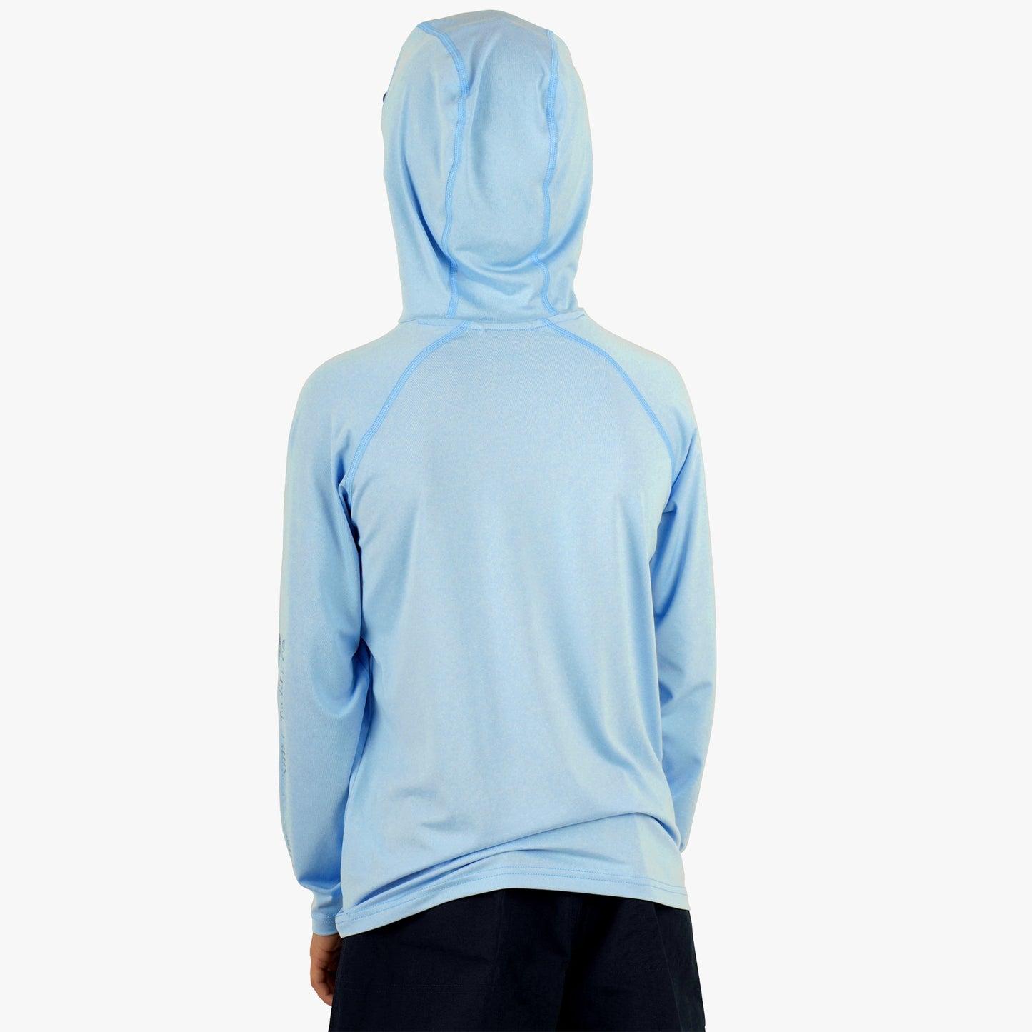 AFTCO Youth Samurai Hood Performance LS Shirt Steel Heather