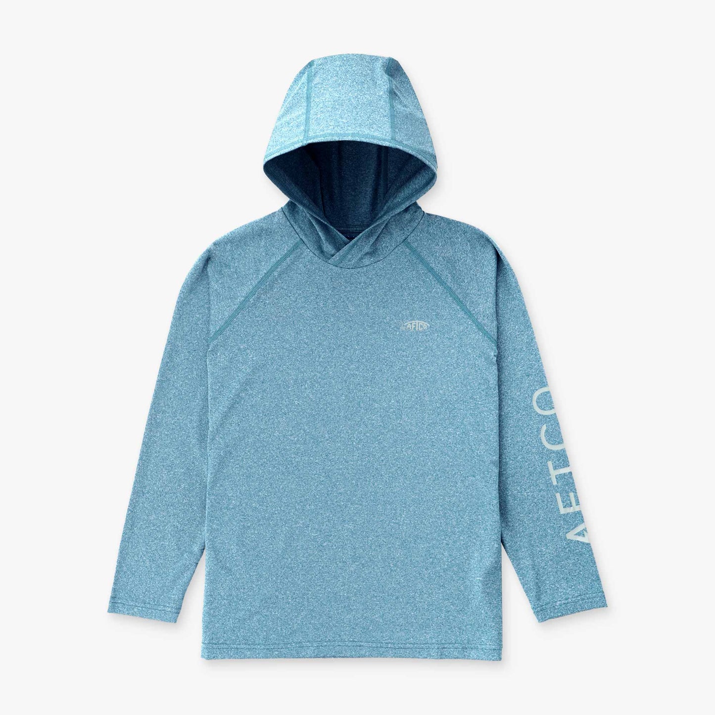 AFTCO Youth Samurai Hood Performance LS Shirt Steel Heather