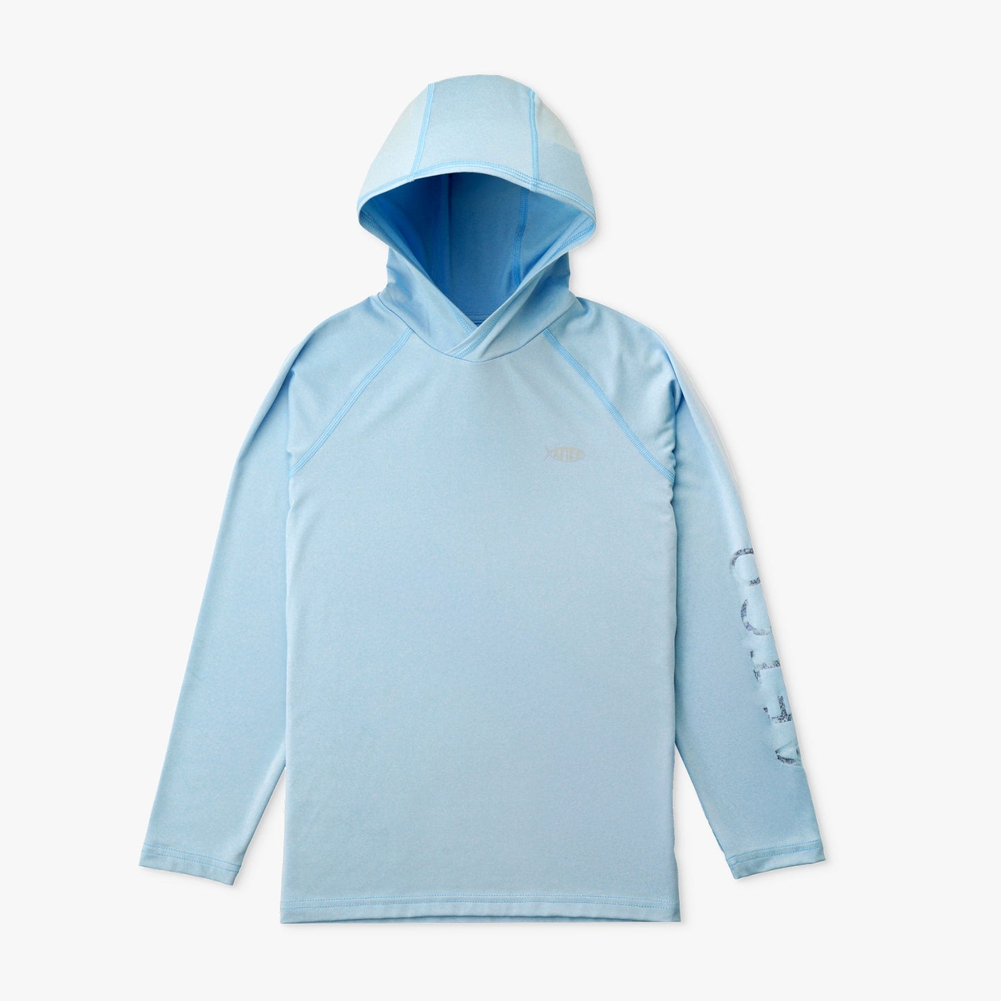 AFTCO Youth Samurai Hood Performance LS Shirt Steel Heather