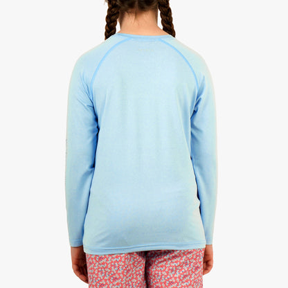 AFTCO Youth Samurai Performance LS Shirt Coral Sands Heather