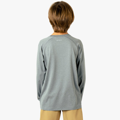 AFTCO Youth Samurai Performance LS Shirt Coral Sands Heather