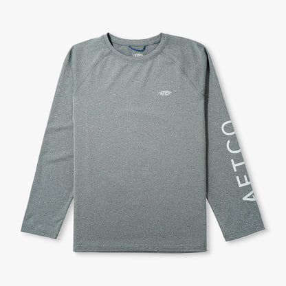 AFTCO Youth Samurai Performance LS Shirt Coral Sands Heather