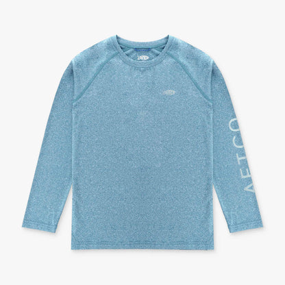 AFTCO Youth Samurai Performance LS Shirt Coral Sands Heather