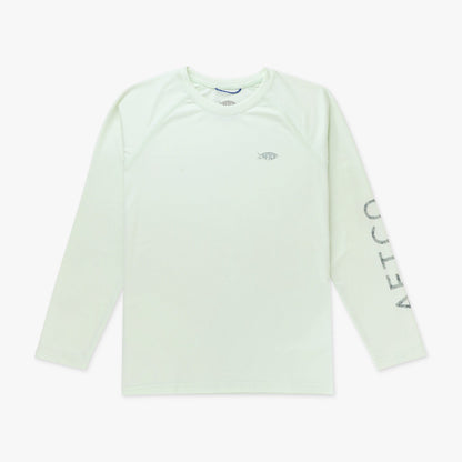 AFTCO Youth Samurai Performance LS Shirt Coral Sands Heather