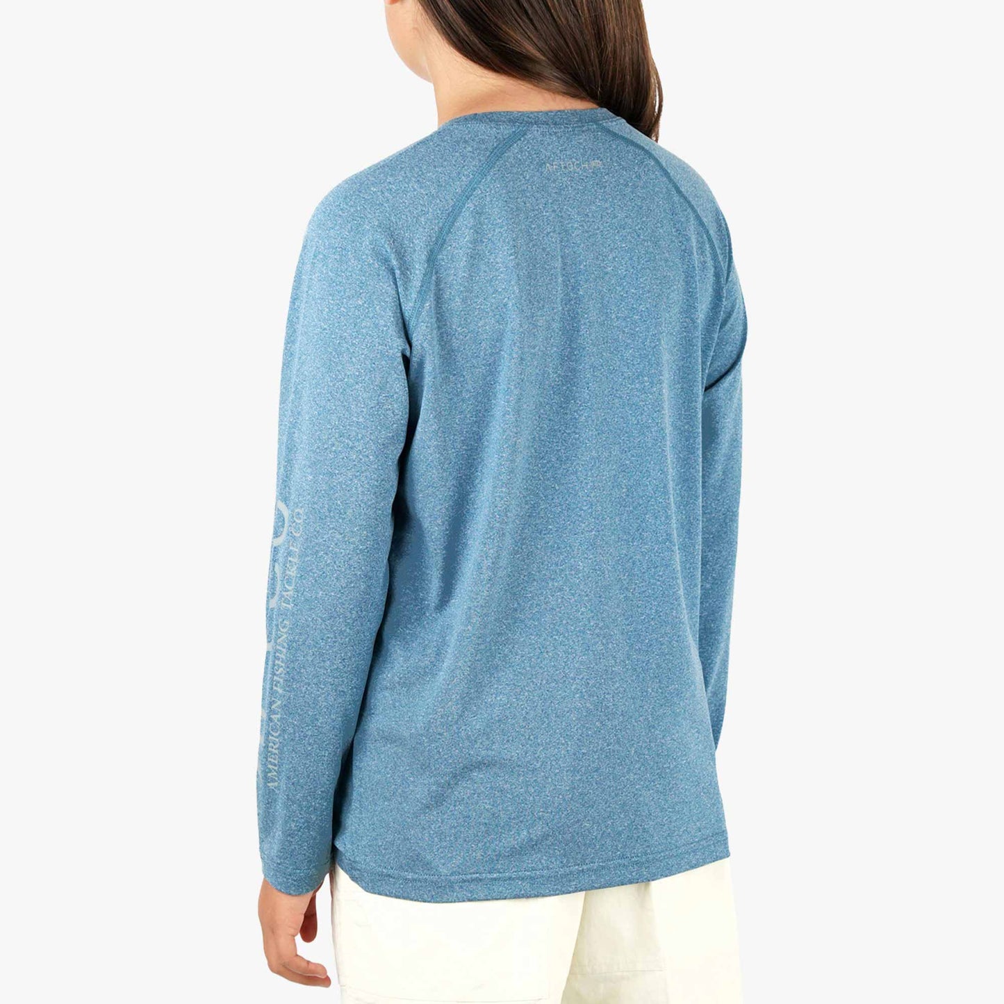 AFTCO Youth Samurai Performance LS Shirt Coral Sands Heather