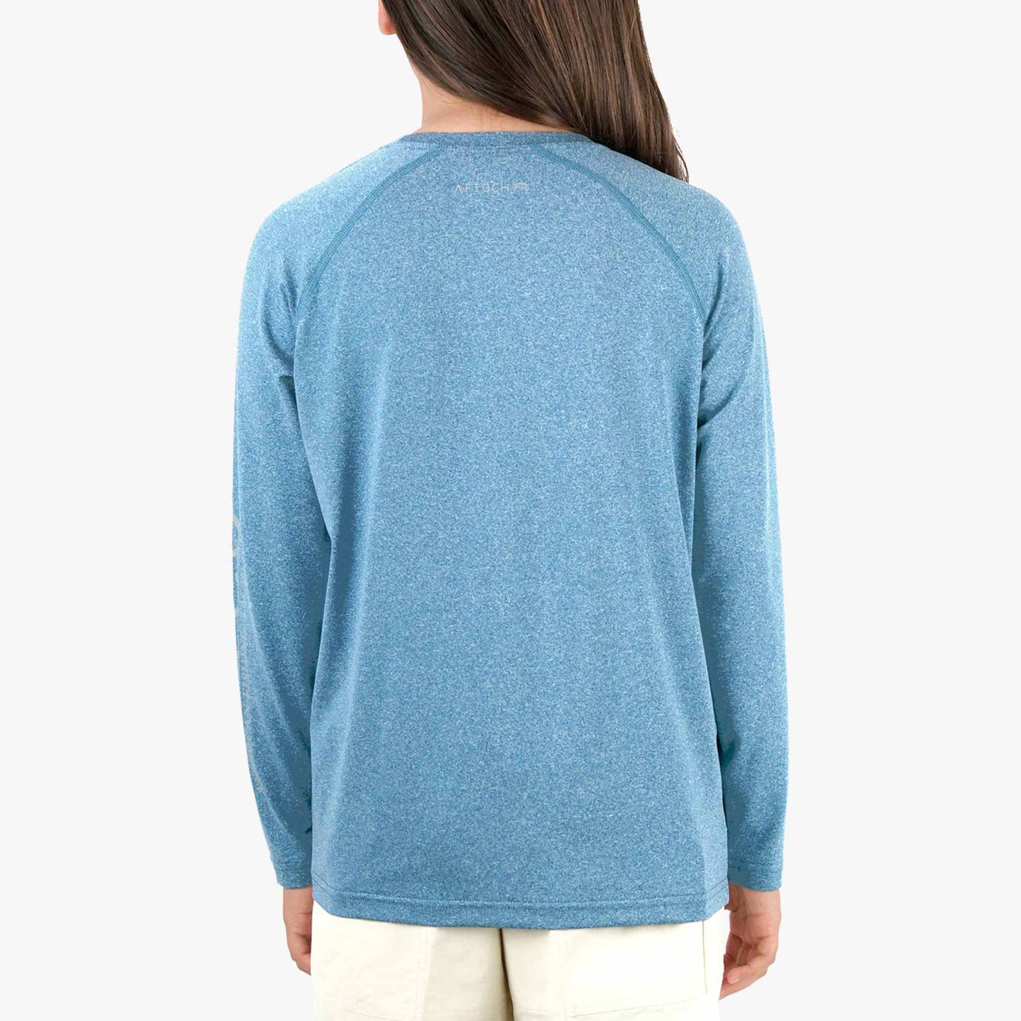 AFTCO Youth Samurai Performance LS Shirt Coral Sands Heather