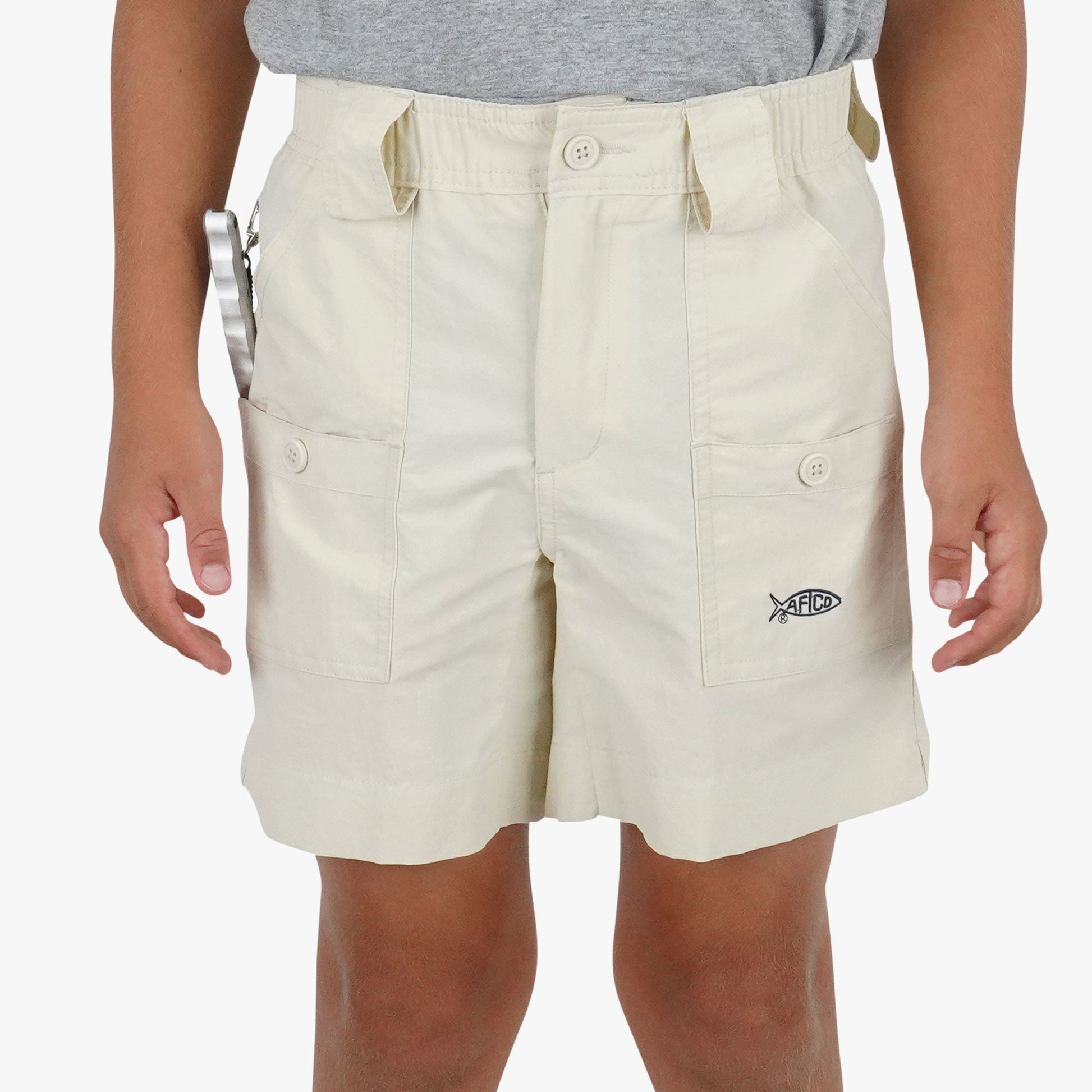 AFTCO Kids Original Fishing Shorts Khaki