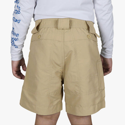 AFTCO Kids Original Fishing Shorts Khaki