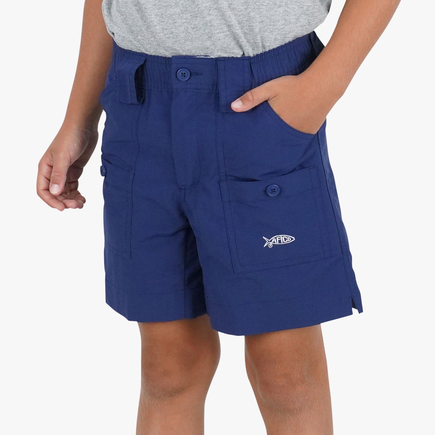 AFTCO Kids Original Fishing Shorts Khaki