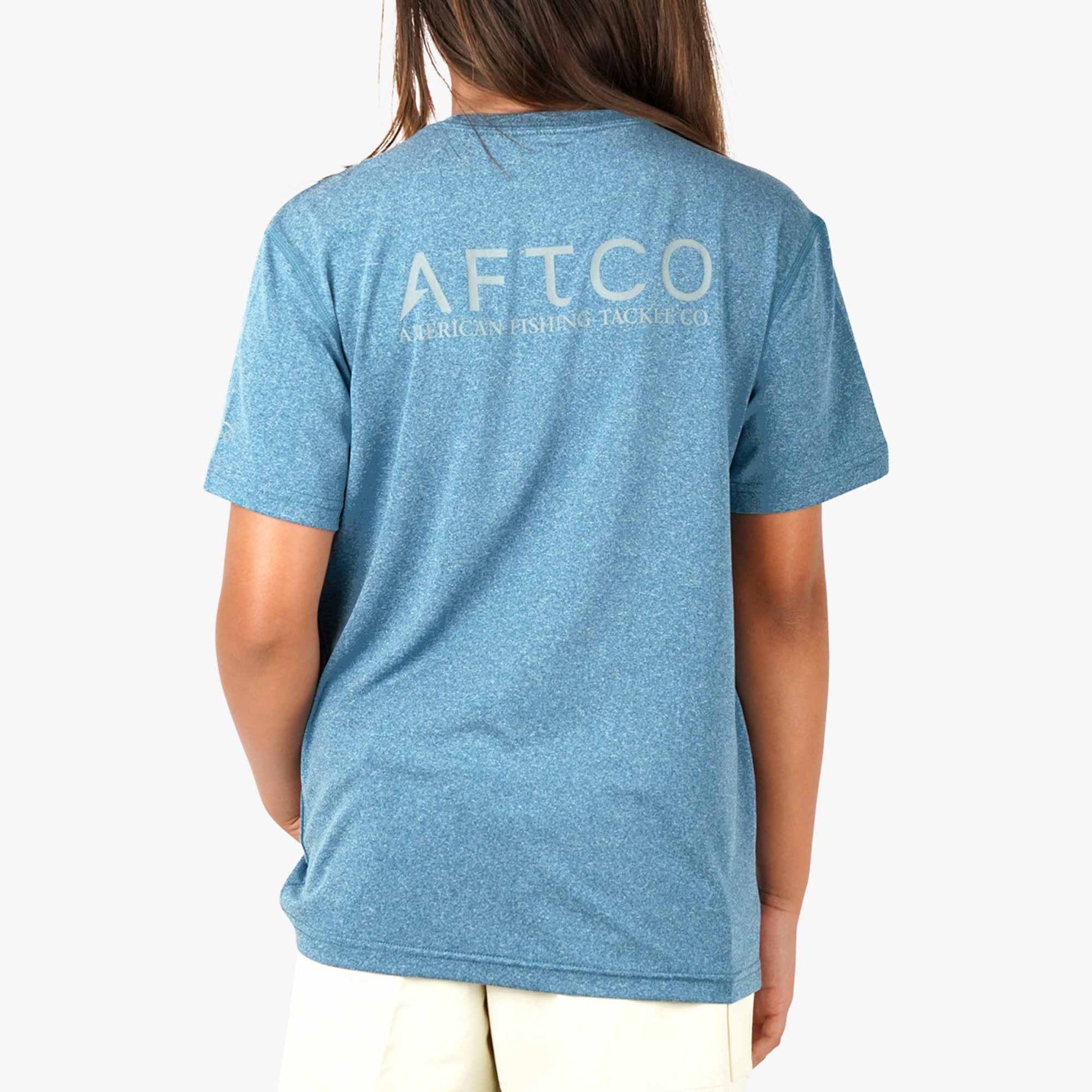 AFTCO Youth Samurai SS Performance Shirt Corsair Heather