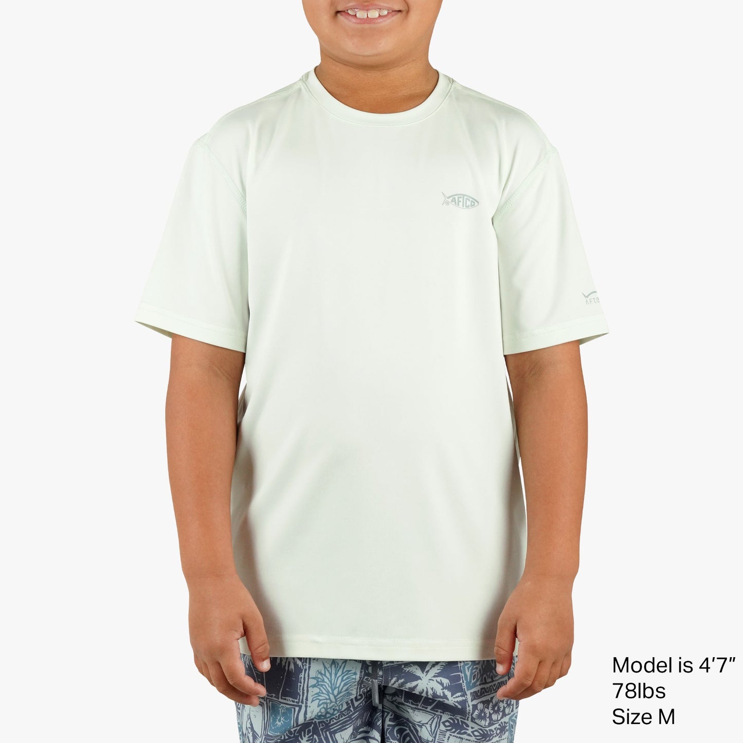 AFTCO Youth Samurai SS Performance Shirt Corsair Heather
