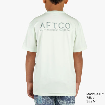AFTCO Youth Samurai SS Performance Shirt Corsair Heather
