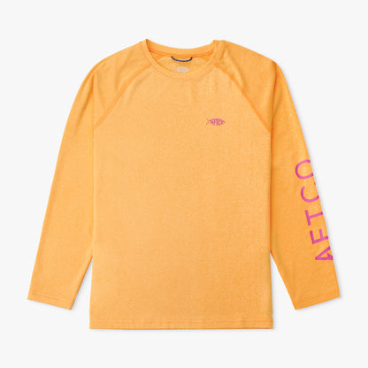 AFTCO Youth Samurai Performance LS Shirt Clearwater Heather