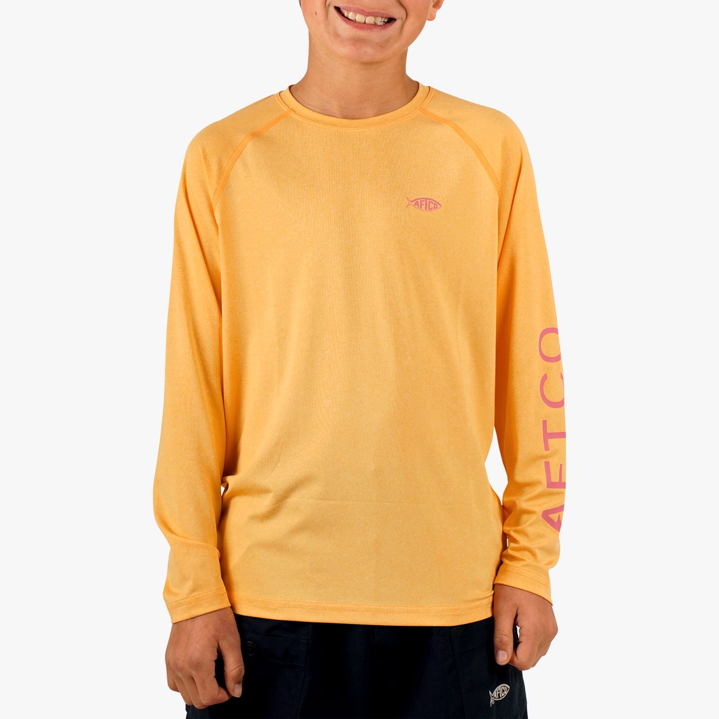 AFTCO Youth Samurai Performance LS Shirt Clearwater Heather