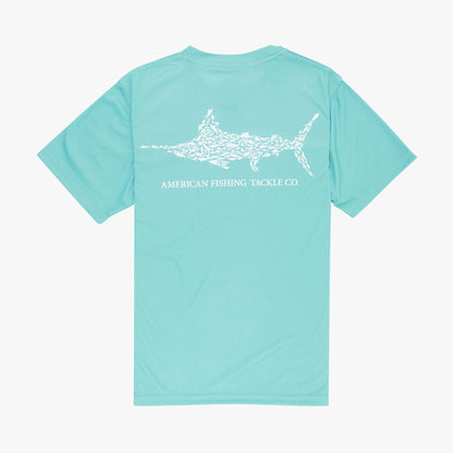 AFTCO Kids Jigfish Jig Fishing Short Sleeve Shirt Agate