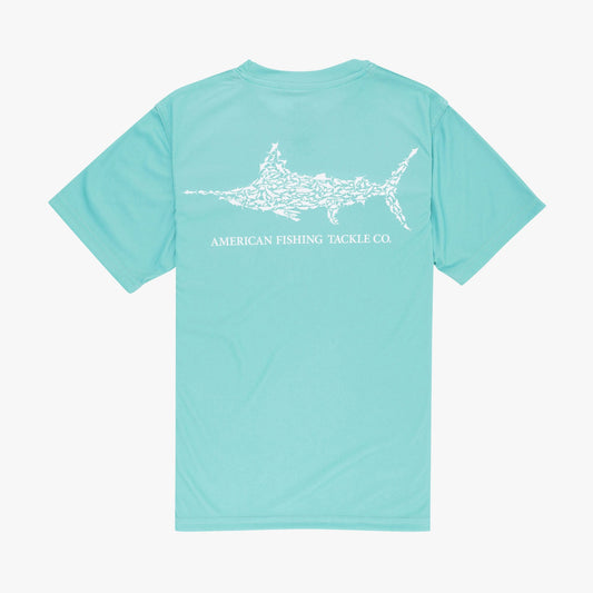 AFTCO Kids Jigfish Jig Fishing Short Sleeve Shirt Agate