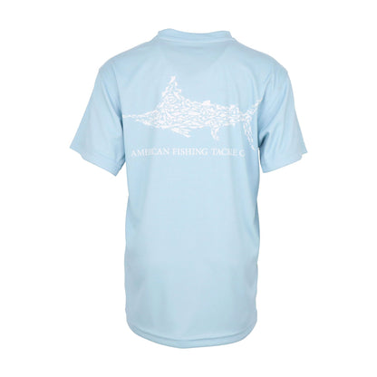 AFTCO Kids Jigfish Jig Fishing Short Sleeve Shirt Agate