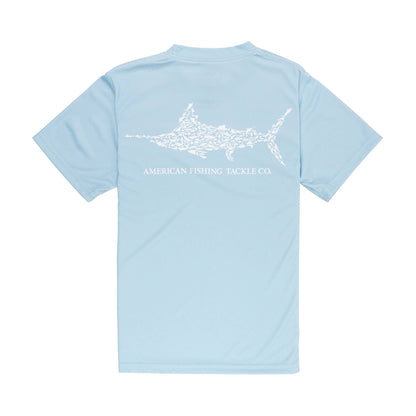 AFTCO Kids Jigfish Jig Fishing Short Sleeve Shirt Agate