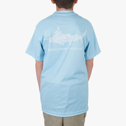 AFTCO Kids Jigfish Jig Fishing Short Sleeve Shirt Agate