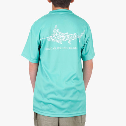 AFTCO Kids Jigfish Jig Fishing Short Sleeve Shirt Agate
