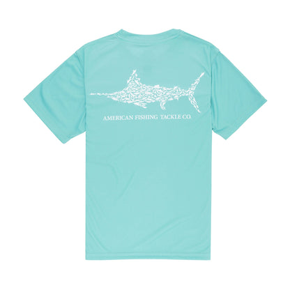 AFTCO Kids Jigfish Jig Fishing Short Sleeve Shirt Agate