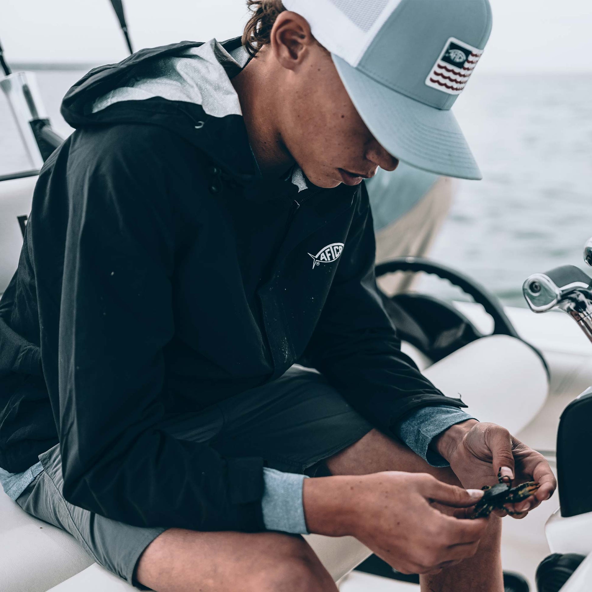 AFTCO Youth Canton Trucker Hat Navy