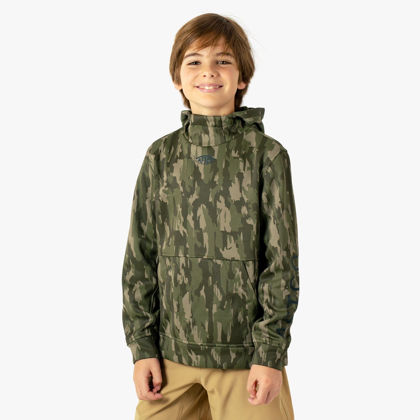 AFTCO Youth Shadow Tactical Hoodie Olive Current Camo