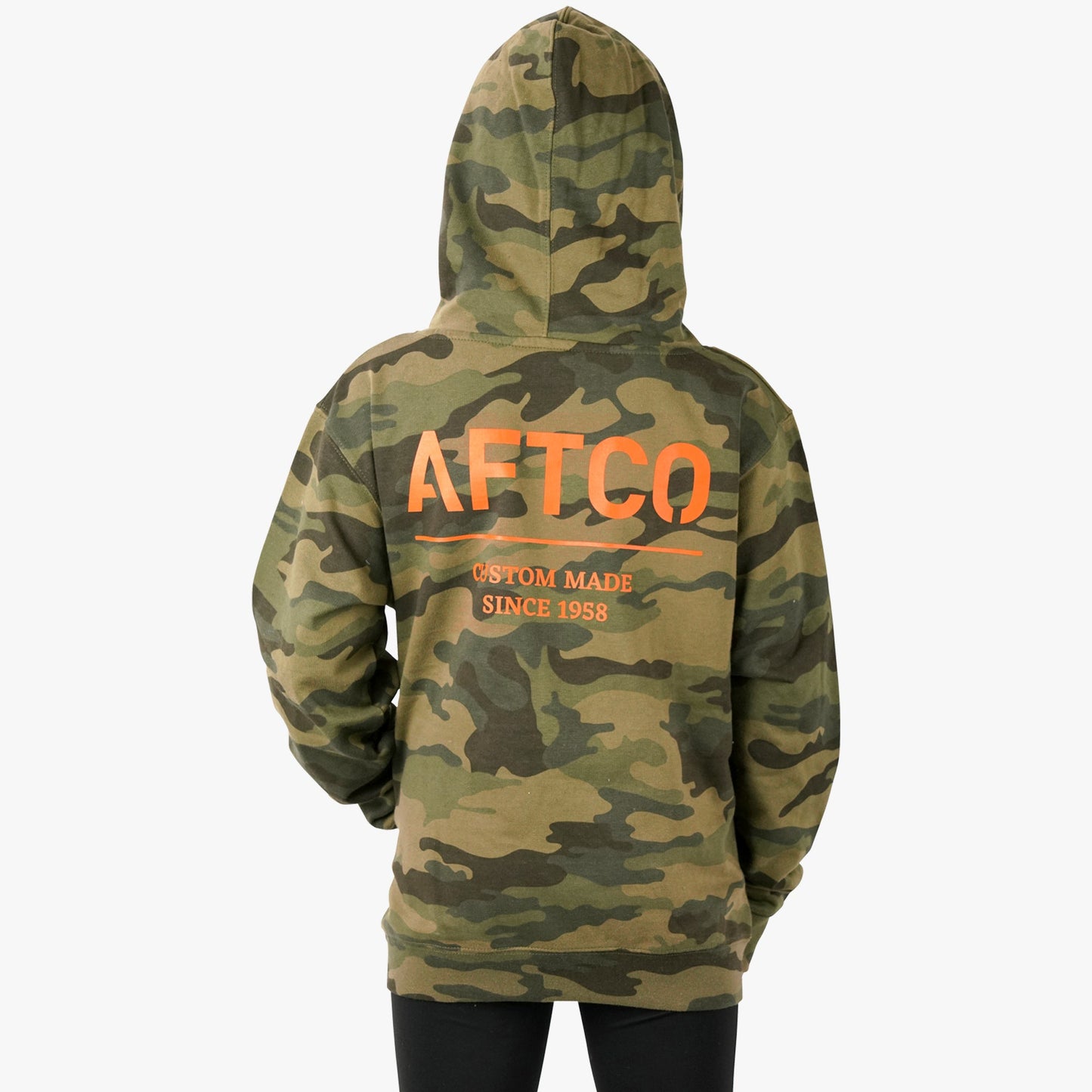 AFTCO Youth Radar Camo Pullover Hoodie Black Camo