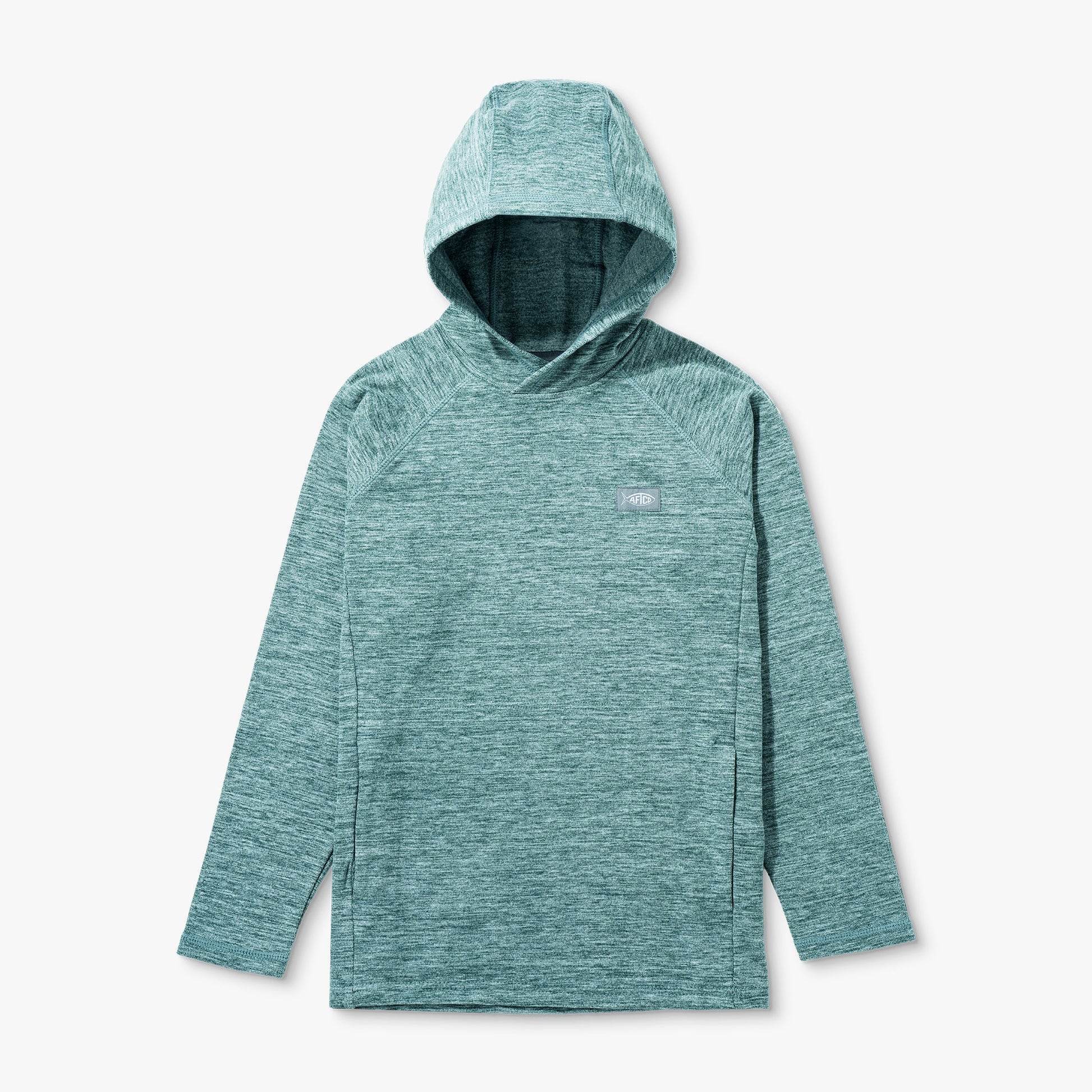 AFTCO Youth Coastal Layer Fishing Pullover Hoodie Dark Sea Heather