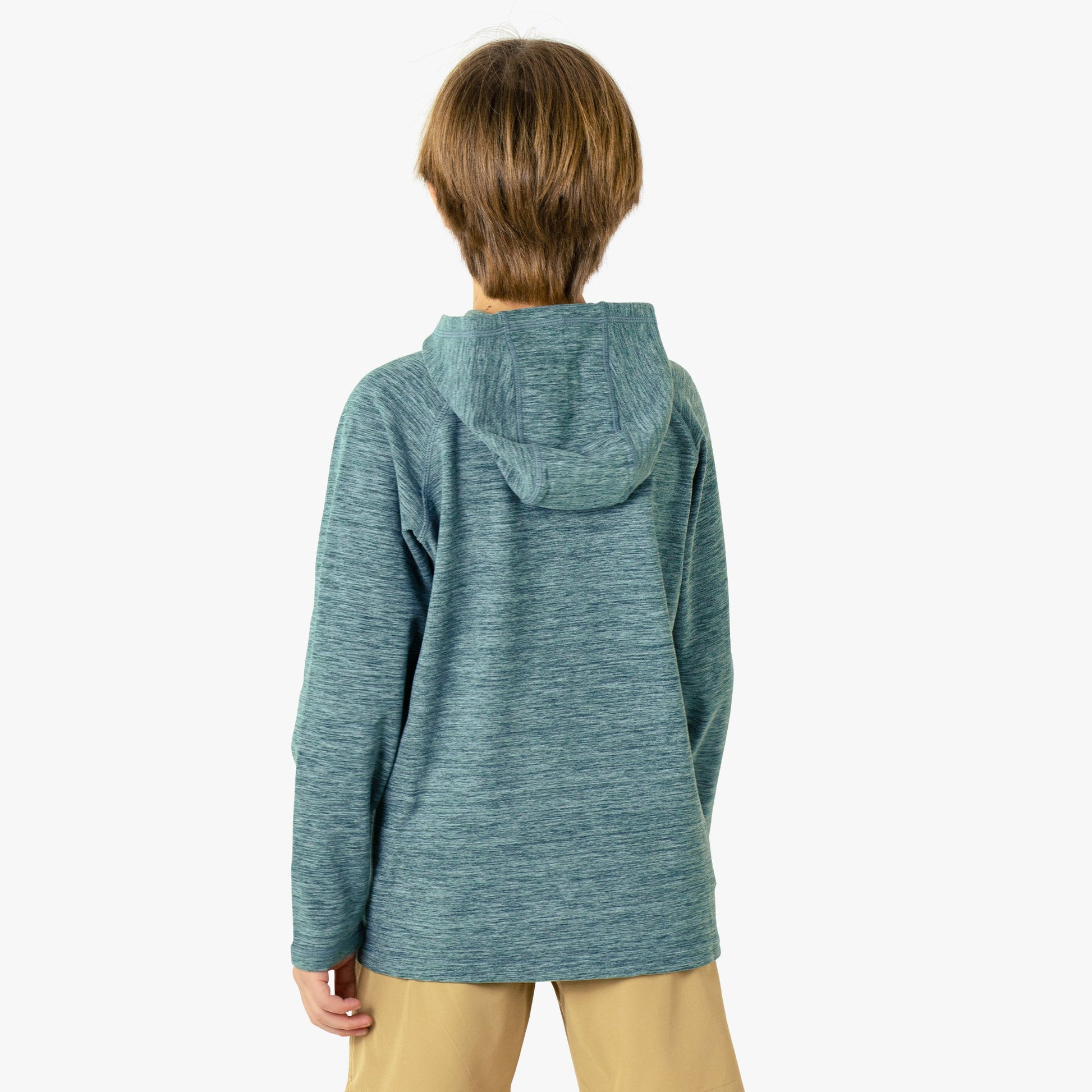 AFTCO Youth Coastal Layer Fishing Pullover Hoodie Dark Sea Heather