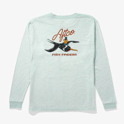 AFTCO Youth Fish Finders Long Sleeve Fishing Shirt Glass Heather