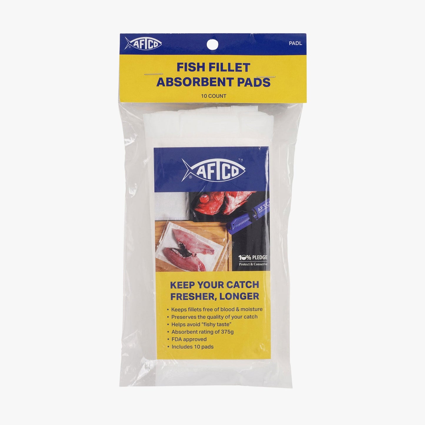 AFTCO Absorbent Pads Fish Fillet Care White