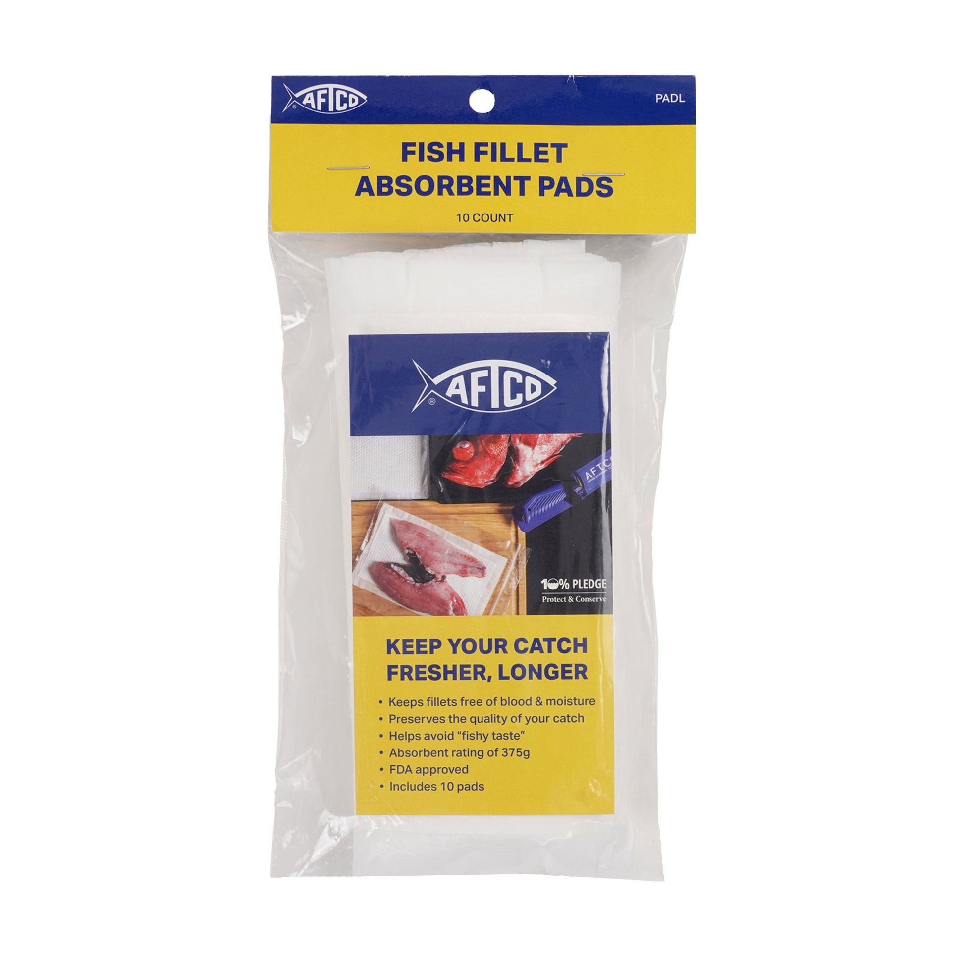 AFTCO Absorbent Pads Fish Fillet Care White