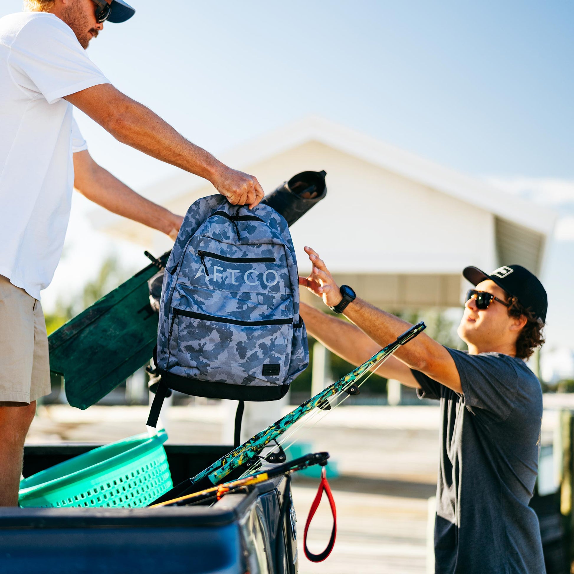 AFTCO Schoolie Backpack Forest Grouper Camo