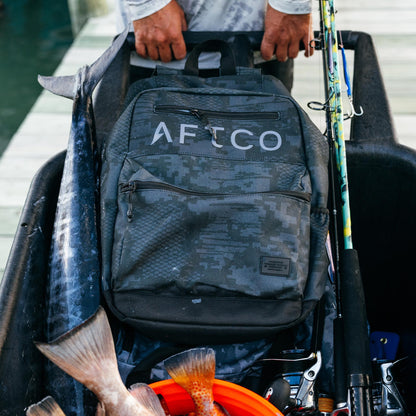 AFTCO Schoolie Backpack Forest Grouper Camo